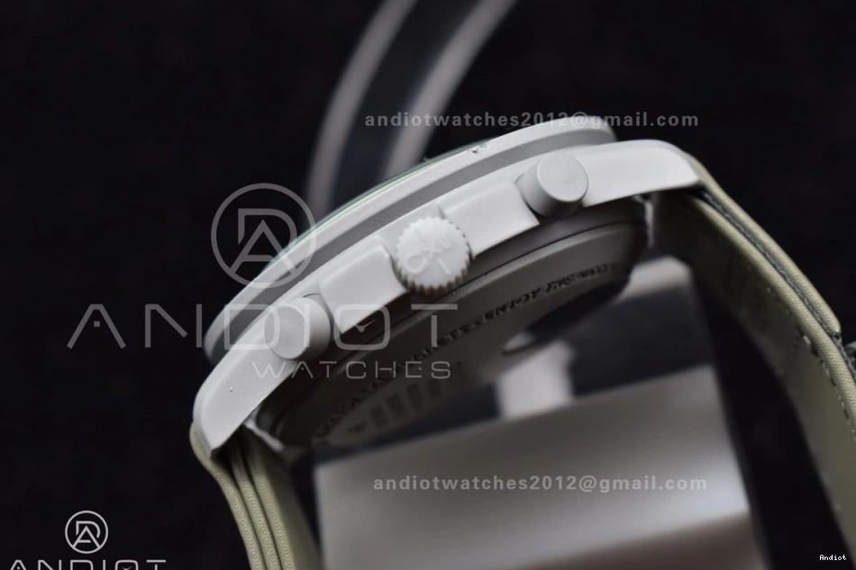 Swatch Strap Mission Moonwatch Omega to Quartz Pluto Nylon x Bioceramic on 0319